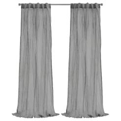 Kirklands Home Paloma Curtain Panel, 95 in. Gray New