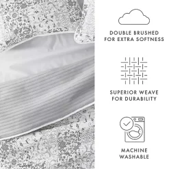 Kirklands Home Gray Patchwork Reversible 3-pc. Queen Quilt Set Clearance