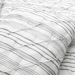 Kirklands Home Gray Pintuck Stripe Full/Queen 5-pc. Comforter Set Online
