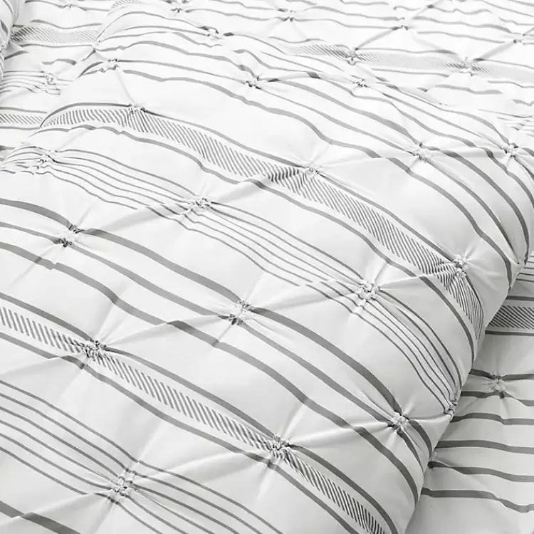 Kirklands Home Gray Pintuck Stripe Full/Queen 5-pc. Comforter Set Online