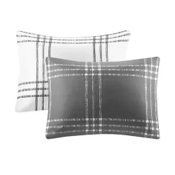 Kirklands Home Gray Plaid Dayton 3-pc. Full/Queen Comforter Set Sale