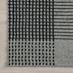 Kirklands Home Plaid Emily Henderson x RugsUSA Area Rug, 3x5 Gray Outlet