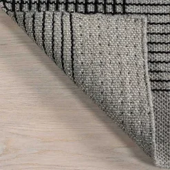 Kirklands Home Plaid Emily Henderson x RugsUSA Area Rug, 3x5 Gray Outlet