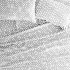 Kirklands Home Quatrefoil 4-pc. California King Sheet Set Gray Hot