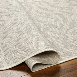 Kirklands Home Gray Ravello Outdoor Rug, 5x7 Best