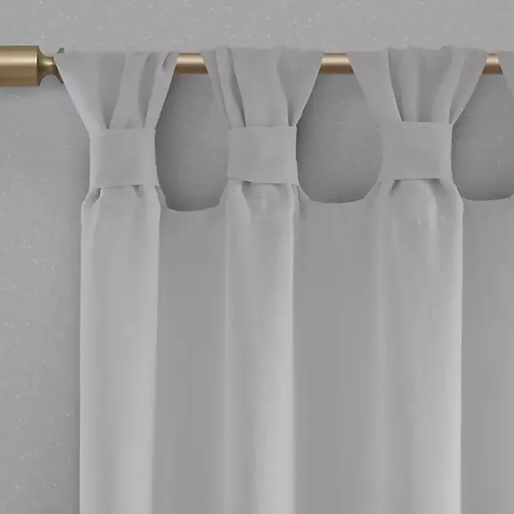 Kirklands Home Gray Rosette Tab Top Curtain Panel, 84 in. Grayr New