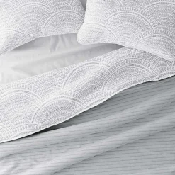 Kirklands Home Gray Scalloped Reversible 3-pc. Queen Quilt Set Discount