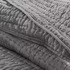 Kirklands Home Serene Quilted 3-pc. Queen Coverlet Set Gray Discount