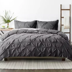Kirklands Home Soft Pinched 3-pc. Twin Duvet Cover Set Gray Outlet