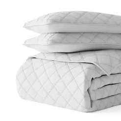 Kirklands Home Stitched Diamond 3-pc. King Quilt Set Gray Online