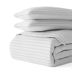 Kirklands Home Stitched Stripes 2-pc. Twin Quilt Set Gray Sale