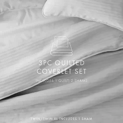 Kirklands Home Stitched Stripes 2-pc. Twin Quilt Set Gray Sale