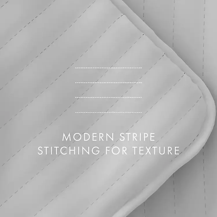 Kirklands Home Stitched Stripes 3-pc. Queen Quilt Set Gray Hot