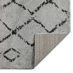 Kirklands Home Striped Diamond Area Rug, 8x10 Gray Hot