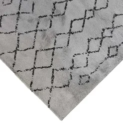 Kirklands Home Striped Diamond Area Rug, 8x10 Gray Hot