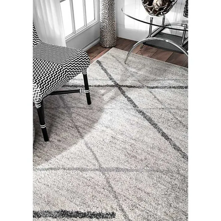 Kirklands Home Gray Thigpen Diamond Area Rug, 8x10 Best