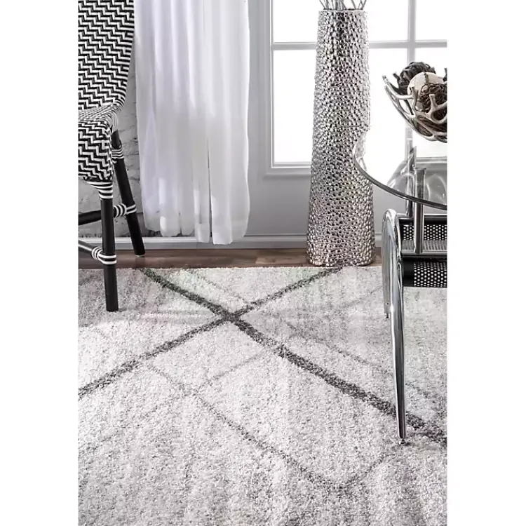 Kirklands Home Gray Thigpen Diamond Area Rug, 8x10 Best
