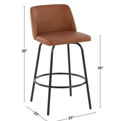 Kirklands Home Torino Gold Leg Counter Stools, Set of 2 Gray Discount