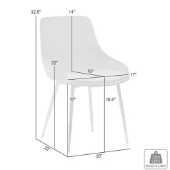 Kirklands Home Velvet Heidi Dining Chair Gray Hot
