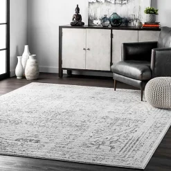 Kirklands Home Gray Vintage Distressed Area Rug, 8x12 Online
