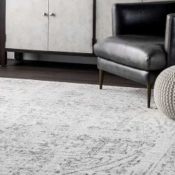 Kirklands Home Gray Vintage Distressed Area Rug, 8x12 Online