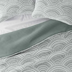 Kirklands Home Green Scalloped Reversible 3-pc. King Quilt Set Outlet