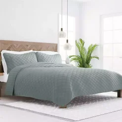 Kirklands Home Stitched Diamond 2-pc. Twin Quilt Set Green Sale