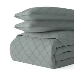 Kirklands Home Stitched Diamond 2-pc. Twin Quilt Set Green Sale