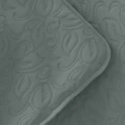 Kirklands Home Stitched Floral 3-pc. Queen Quilt Set Green Outlet