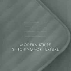Kirklands Home Stitched Stripes 3-pc. Queen Quilt Set Green Sale