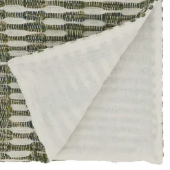 Kirklands Home Green Tea Woven Stripe Table Runner, 90 in. Outlet