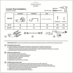 Kirklands Home Gunmetal Hyde Wrap Around Curtain Rod, 120 in. Hot
