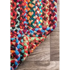 Kirklands Home Hand Braided Tammara Area Rug, 8x10 Multi Clearance
