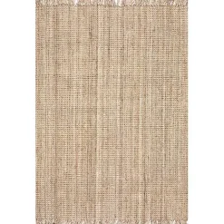 Kirklands Home Hand Woven Looped Natural Jute Area Rug, 12x15 New