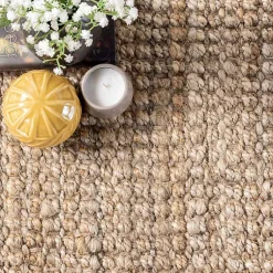Kirklands Home Hand Woven Looped Natural Jute Area Rug, 12x15 New