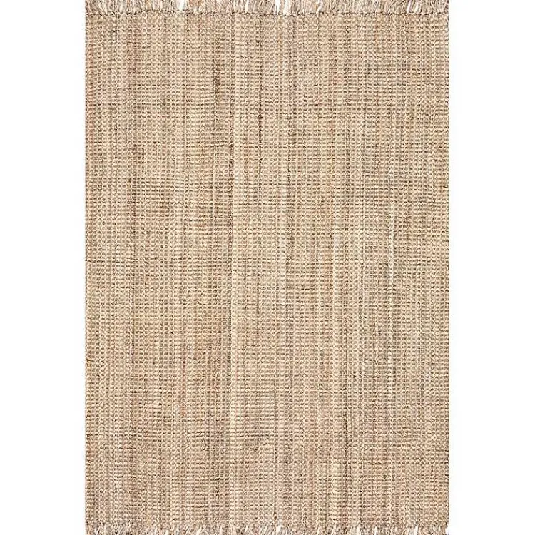 Kirklands Home Hand Woven Looped Natural Jute Area Rug, 9x12 Tan Discount