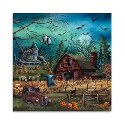Halloween>Kirklands Home Haunted Farm Canvas Art Print, 30x30