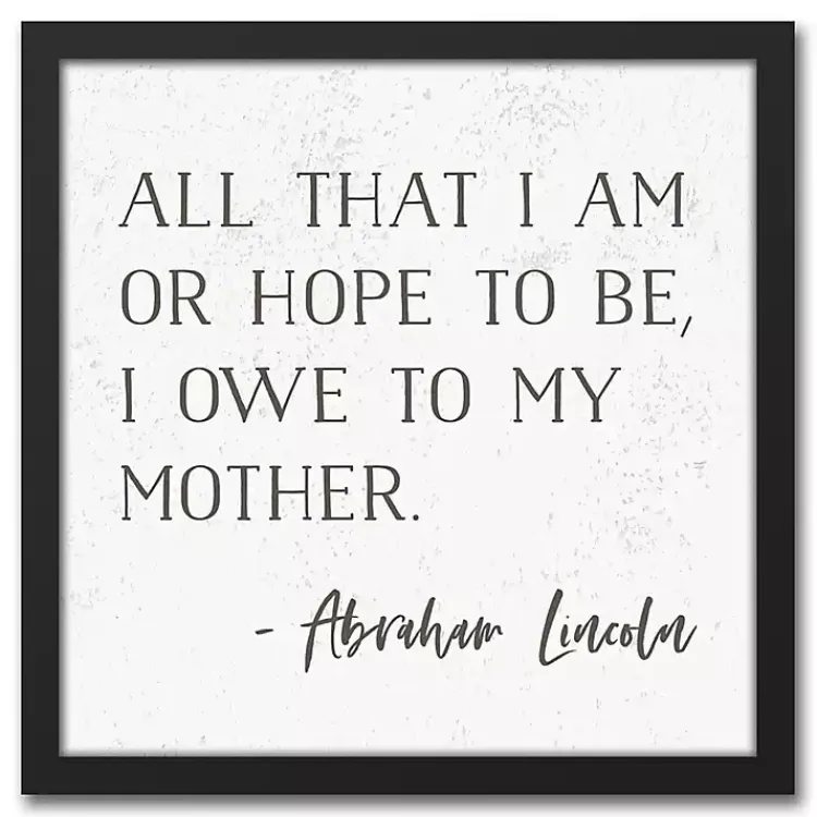 Kirklands Home I Owe to My Mother Framed Canvas Art Print Online