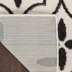 Kirklands Home Ivory & Black Quatrefoil Indoor/Outdoor Rug, 8x10 Online