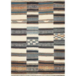 Kirklands Home Ivory and Multicolored Tribal Outdoor Rug, 6x9 Best