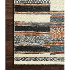 Kirklands Home Ivory and colored Tribal Outdoor Rug, 7x11 Multi New