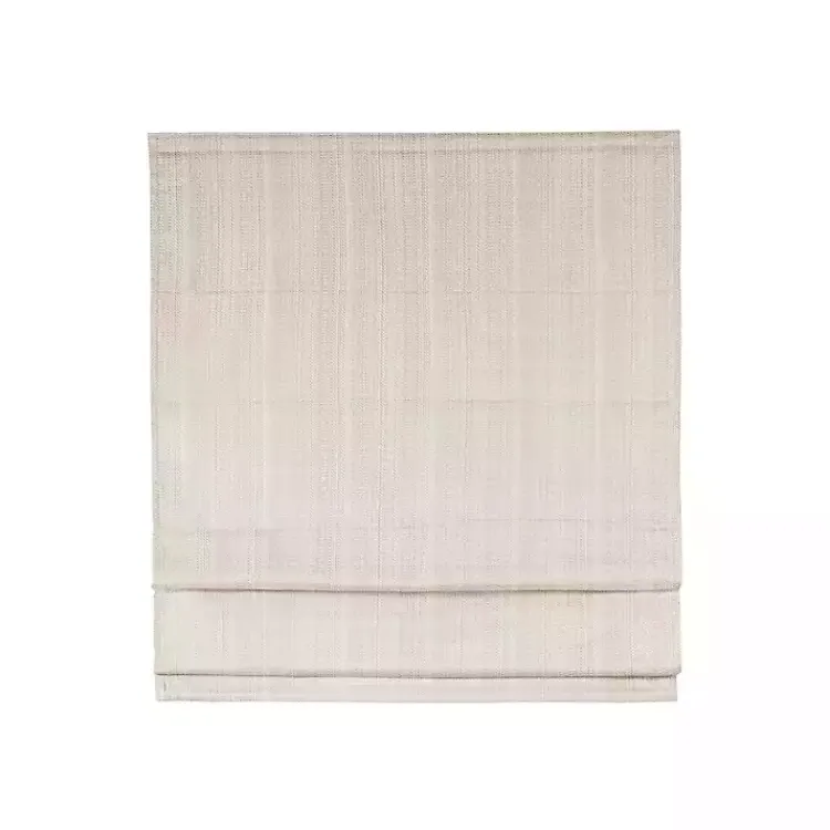 Kirklands Home Basketweave Cordless Roman Shade, 27 in. Ivory Clearance