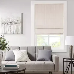 Kirklands Home Basketweave Cordless Roman Shade, 35 in. Ivory Hot