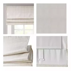 Kirklands Home Basketweave Cordless Roman Shade, 35 in. Ivory Hot