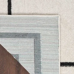 Kirklands Home Bordered Indoor/Outdoor Area Rug, 8x10 Ivory Best