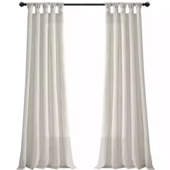 Kirklands Home Burlap Knotted Curtain Panel Set, 120 in. Ivory Sale