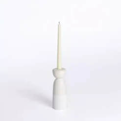 Candle Holders>Kirklands Home Ceramic Taper Candle Holder, 8 in. Ivory