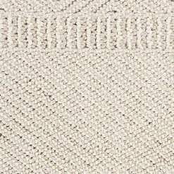 Kirklands Home Chevron Diamond Tasseled Area Rug, 7x10 Ivory