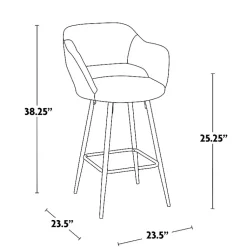 Kirklands Home Faux Leather Marge Counter Stools, Set of 2 Ivory Online