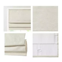 Kirklands Home Faux Silk Room Darkening Roman Shade, 31 in. Ivory New